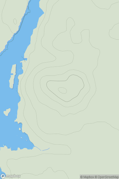 Thumbnail image for Torr Mor [Mull and Nearby Islands] [NM304239] showing contour plot for surrounding peak